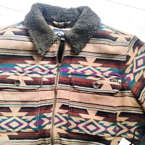 BILLABONG NEW Barlow Sherpa Lined Jacket - Picture 3 of 14